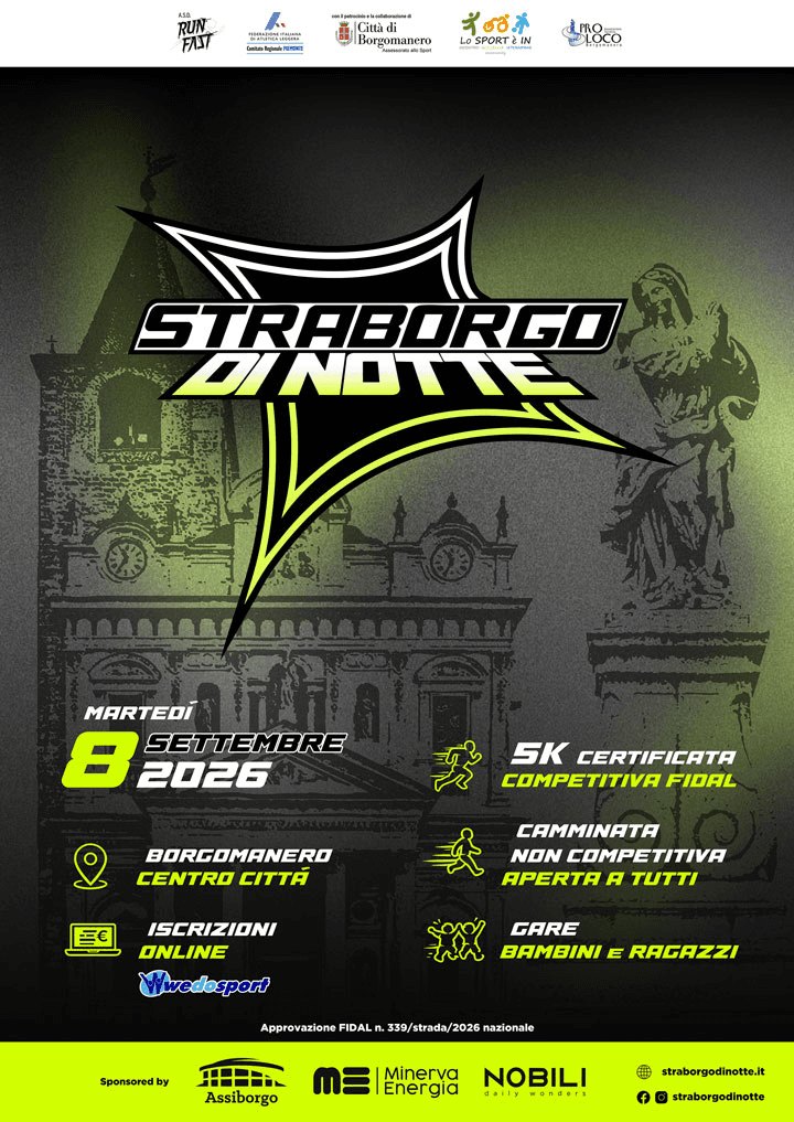 Locandina della StraBorgo di notte 2026